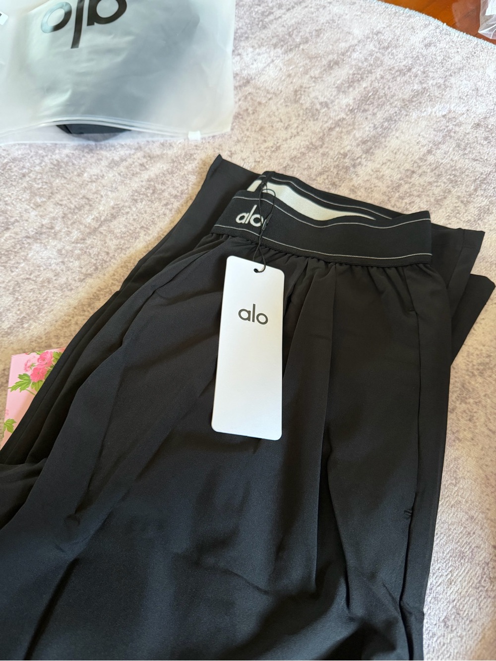ALO Yoga Black Maxi Skirt with Branded Elastic Waistband